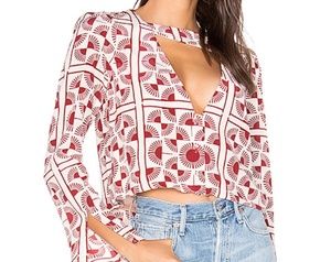 Scarf print crop top
